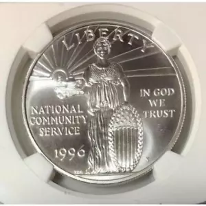 1996 S Community Service NGC MS69 ***Rev Tye's Stache*** #302575 - Picture 1 of 4