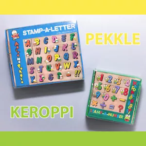 De colección. Kits de estampillas de goma Sanrio Keroppi 1992 números/alfabeto Pekkle | NUEVO - Imagen 1 de 16