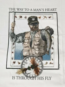 NWOT ANVIL Men's 100% COTTON FISHERMEN'S SLOGAN T-SHIRT  SZ  L - Picture 1 of 3