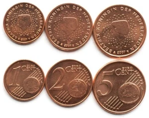 Netherlands 3 coins set 2007 1 C - 5 Ð¡ENTS UNC (#2015) - Picture 1 of 1