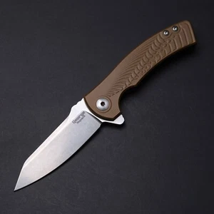 Les George Myna Frame Lock - Copper DLC Morph Scales / MagnaCut Blade - Picture 1 of 9