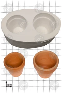 Silikonform 3D Blumentöpfe Lebensmittelverwendung FPC Sugarcraft - Bild 1 von 1
