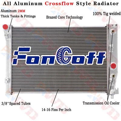 Aluminum 4 Row Radiator For 1997-2004 2000 Chevrolet Corvette 2-Door 5.7L V8 - Изображение 1 из 4