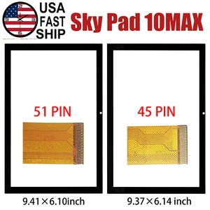 NEW Digitizer Touch Screen Glass Panel For Sky Devices Pad 10MAX - 51PIN / 45PIN - Picture 1 of 8