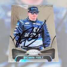 Brennan Poole 2018 PANINI CERTIFIED RACING #38 NASCAR RACING autographed card