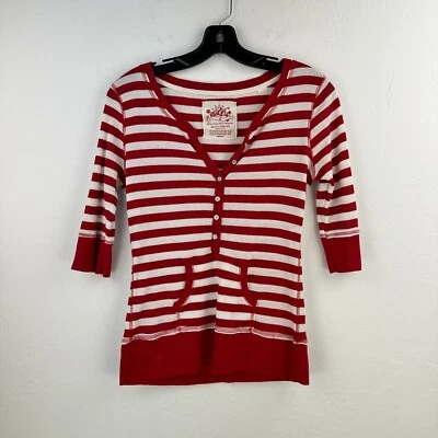 De Colección Energie Top Juniors XL Rojo Blanco Rayas Acanalado Grunge Patín Bolsillos Y2K Foto 1 de 4