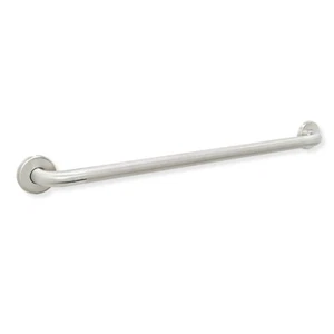 Shower Grab Bar Knurled Grip in Brushed Nickel Finish | Holds Upto 400 lb - Picture 1 of 63
