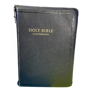 Holy Bible Concordance Red Letter Edition Zip Around KJV World Publishing 1960s - Picture 1 of 14