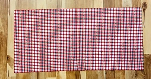 Longaberger Fenstervorhang Volant Stange Tasche Kirschrot Karo 100% Baumwolle 72" - Bild 1 von 5