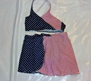 NWT Girls Size Large 10-12 * OLD NAVY * 2-Pc USA Patriotic Swim Skirt Swimsuit - Picture 1 of 4