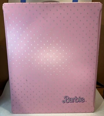 Vintage 1985 Barbie Fashion Doll Case Pink Mattel 2-Sided Trunk Nice Condition - Image 1 of 4