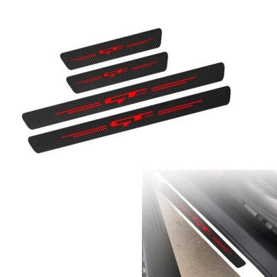 4x Red GT-Line Logo Car Door Sill Pedal Decal for Stinger Optima Soul Forte - Image 1 of 4