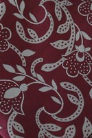 Paul Fredrick Tie Maroon Silver Floral Woven 100% Silk Necktie 58" x 3.5" - EUC!
