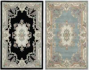 Premium Quality Hand Tufted Area Rug 8x10 Aubusson Design Carpet Wool Rug Gift - Picture 1 of 12