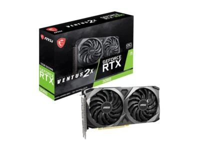 (Factory Refurbished) MSI RTX 3060 VENTUS 2X 12G OC GDDR6 PCIe 4.0 Video Card - Image 1 of 4