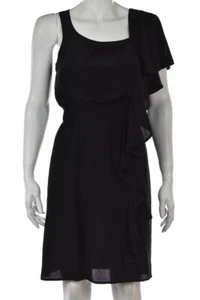 Cynthia Steffe Womens Dress Size 2 Black Silk Sheath Sleeveless Knee Length - Picture 1 of 5