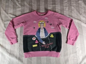 PICCOLINA AMELIA EARHART Trailblazer Pilot Planes Girls Size 12 Pink Sweatshirt - Picture 1 of 12