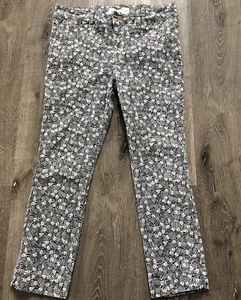 Pantalones ajustados ANTHROPOLOGIE Bowery para mujer 16R negro blanco estampado de piña - Imagen 1 de 11