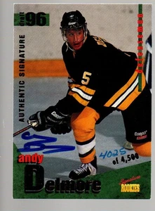 1996 Signature Rookies Draft Day Autograph #7 Andy Delmore 4025/4500 - Bild 1 von 1