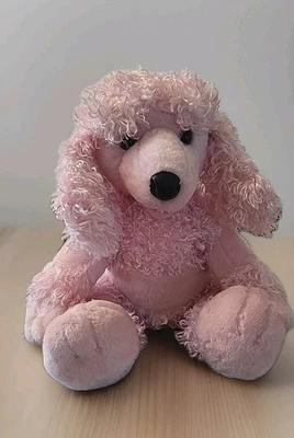 Build A Bear PINK FRENCH POODLE Dog Plush 18" Curly Hair Plush Animal Dog Sounds - Image 1 of 4