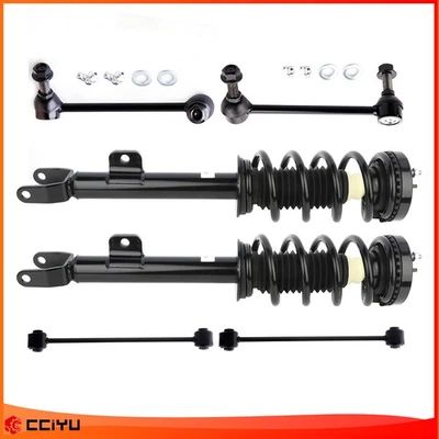 6Pcs For 2012-2017 Dodge Charger Front Struts w/ Coil Spring Rear Sway Bar - Image 1 of 4