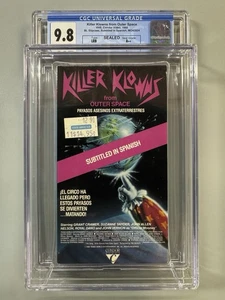 VHS — KILLER KLOWNS FROM OUTER SPACE — CGC 9.8 A++ — Spanish Subtitles Scarce - Picture 1 of 3