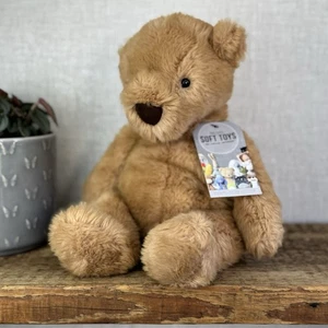 Jellycat Medium Benjamin Bear - Maple Colour Larger Beanie Bear Plush Bear 14” - Picture 1 of 15
