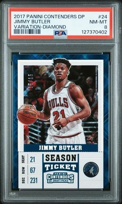 2017-18 Panini Contenders DP Season Ticket Jimmy Butler /15 Variation Diamond - Image 1 of 3