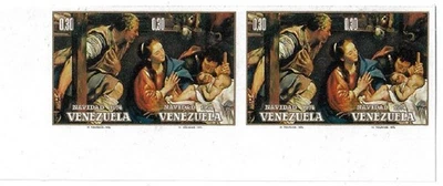 Venezuela: 1974; Scott 1098 - 1099, proof in pair, MNH, birth of christ, EBV1761 - Image 1 of 2