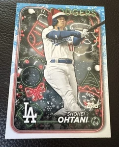 2024 Topps Holiday - Shohei Ohtani - Santa Hat Image Variation - LA Dodgers - Picture 1 of 11