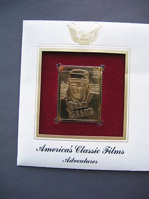 1990 BEAU GESTE ADVENTURES 22kt Gold Golden Cover replica FDC FDI STAMP - Image 1 of 3