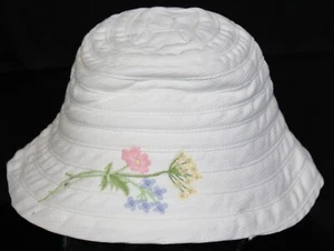 2004 Gymboree Easter Sweet as Sugar Hat S/M Basket Bucket Flowers Bow Embroider - Picture 1 of 6