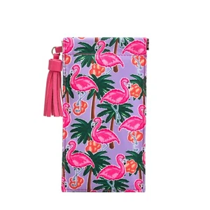 Estuche para Gafas Flamenco Cierre de Metal a Presión, Borla, Forrado por Sal y Palma Nuevo con Etiquetas - Imagen 1 de 7