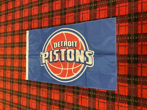Brand New Detroit Pistons flag 3 foot by 5 foot Cover
