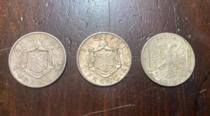 Albania coins 1 frag Ar 1935 - 1937 + 5 lek 1939 silver 3 pcs. - Picture 1 of 2