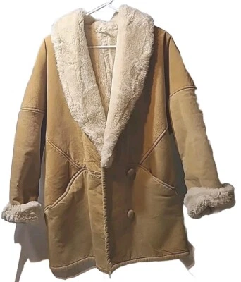 Винтажное замшевое пальто Penny Lane афганский конный вестерн хиппи богемное гранж стриженный мех  - Изображение 1 из 4