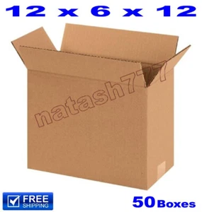 50 - 12x6x12 Cajas de Cartón Envío Corrugado Mudanza - Imagen 1 de 1