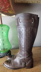 Botas de Montar De Colección Etienne Aigner Gilbert Marrones Altas Mordedura de Caballo 8 M - Imagen 1 de 12