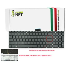 Italienische Tastatur Kompatibel Mit HP 15-ab221nl Hinterleuchtet Ohne Rahmen - Bild 1 von 5