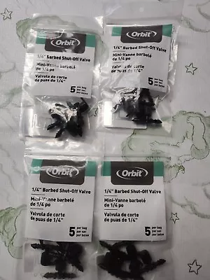 20 piece Orbit Shut-Off Valves 1/4" Barb 67404 . Free shipping  - Image 1 of 3