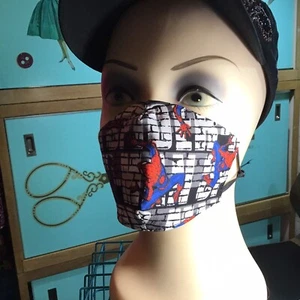 REVERSIBLE CHILD FACE MASK COVERING SPIDER MAN MARVEL SUPER HERO. COTTON - Picture 1 of 6