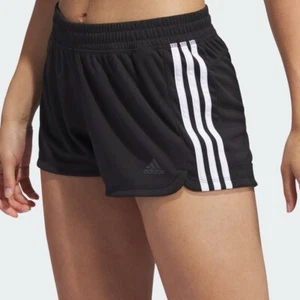 Adidas Womens Pacer 3-Stripes Knit Shorts Size XL Running Athletic 3" DU3502 NEW - Picture 1 of 13