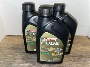Castrol EDGE 5W-40 Full Synthetic Motor Oil - 1 Quart Bottle Pack of 3 Euro Car - Picture 1 of 6