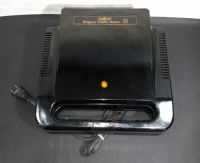 Gofrera Belga Salton Modelo WM-4 Negra Antiadherente Eléctrica 2 Gofres De Colección Foto 1 de 4