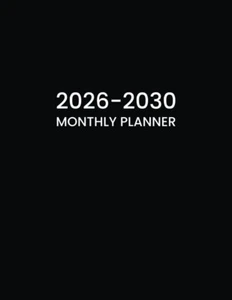 2026-2030 Monthly Planner: Black Schedule Organizer for 5 Years From January 202 - Picture 1 of 5