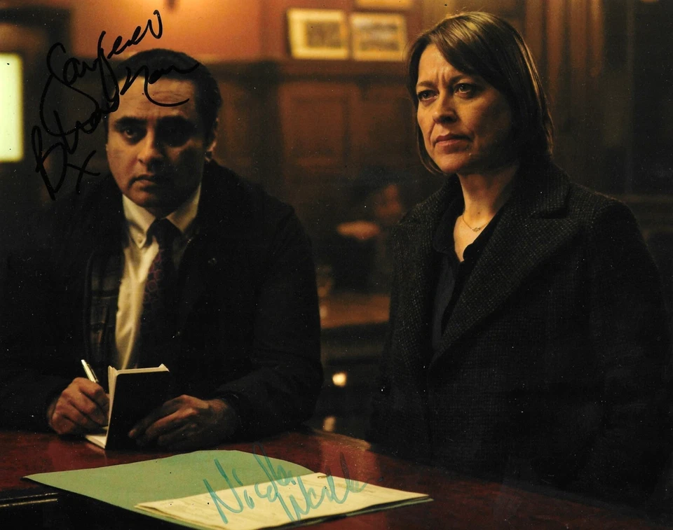 Sanjeev Bhaskar/Nicola Walker Signed Unforgotten 10x8 Photo  - Image 1 of 1