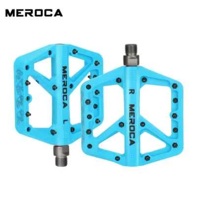 Pedales duraderos con cojinete de plataforma antideslizante de fibra de nailon para bicicleta de montaña/carretera Foto 1 de 4