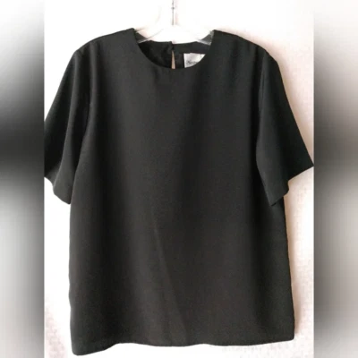 Blusa vintage Heritage Road negra manga corta talla pequeño pecho 38" Foto 1 de 3