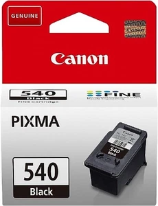 Genuine Black Printer Ink Cartridges PG-540 Prints Up to 180 A4 Pages Canon-Seal - Afbeelding 1 van 5