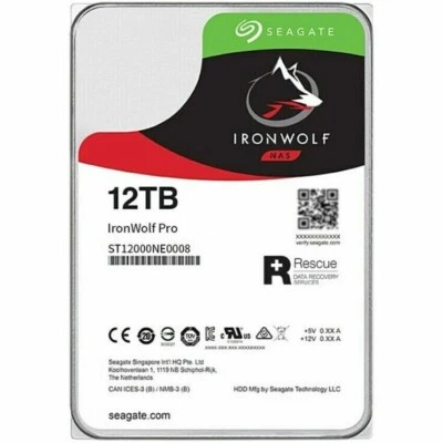 Seagate Ironwolf Pro ST12000NE0008 12 TB Hard Drive - 512E Format - 3.5" Drive - Image 1 of 4
